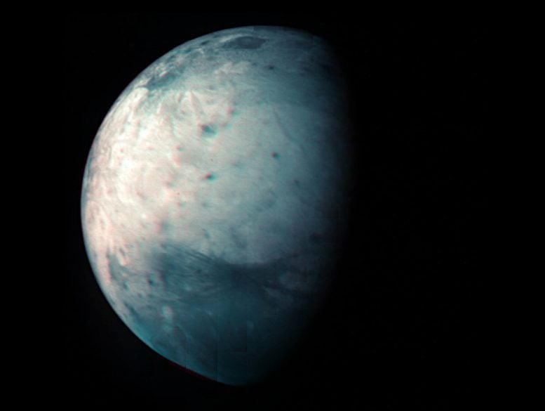 Icy Júpiter Moon Ganimedes Infrarrojos