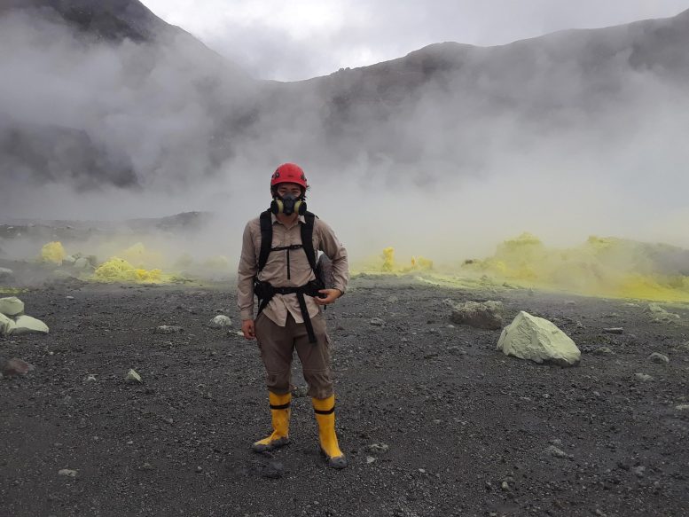 Justin Wang at Turrialba Volcano in Costa Rica