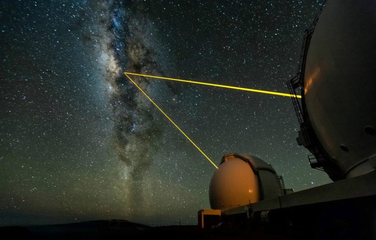 Keck Telescopes Observing Galactic Center