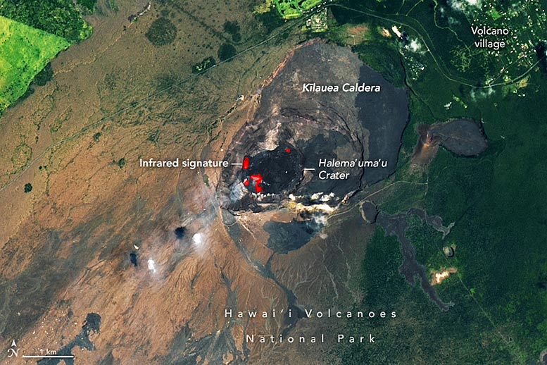 Lago de lava de Kīlauea abril de 2022 anotado