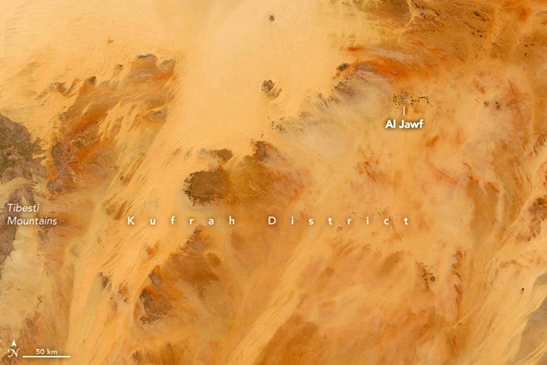 Kufrah District Sahara Desert Annotated