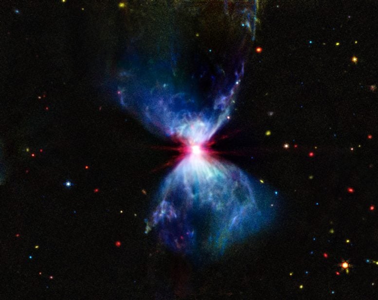 L1527 and Protostar (Webb MIRI Image)