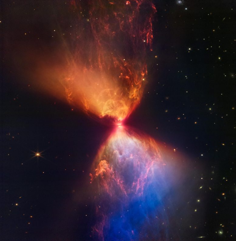 L1527 e Protostar (immagine Webb NIRCam)