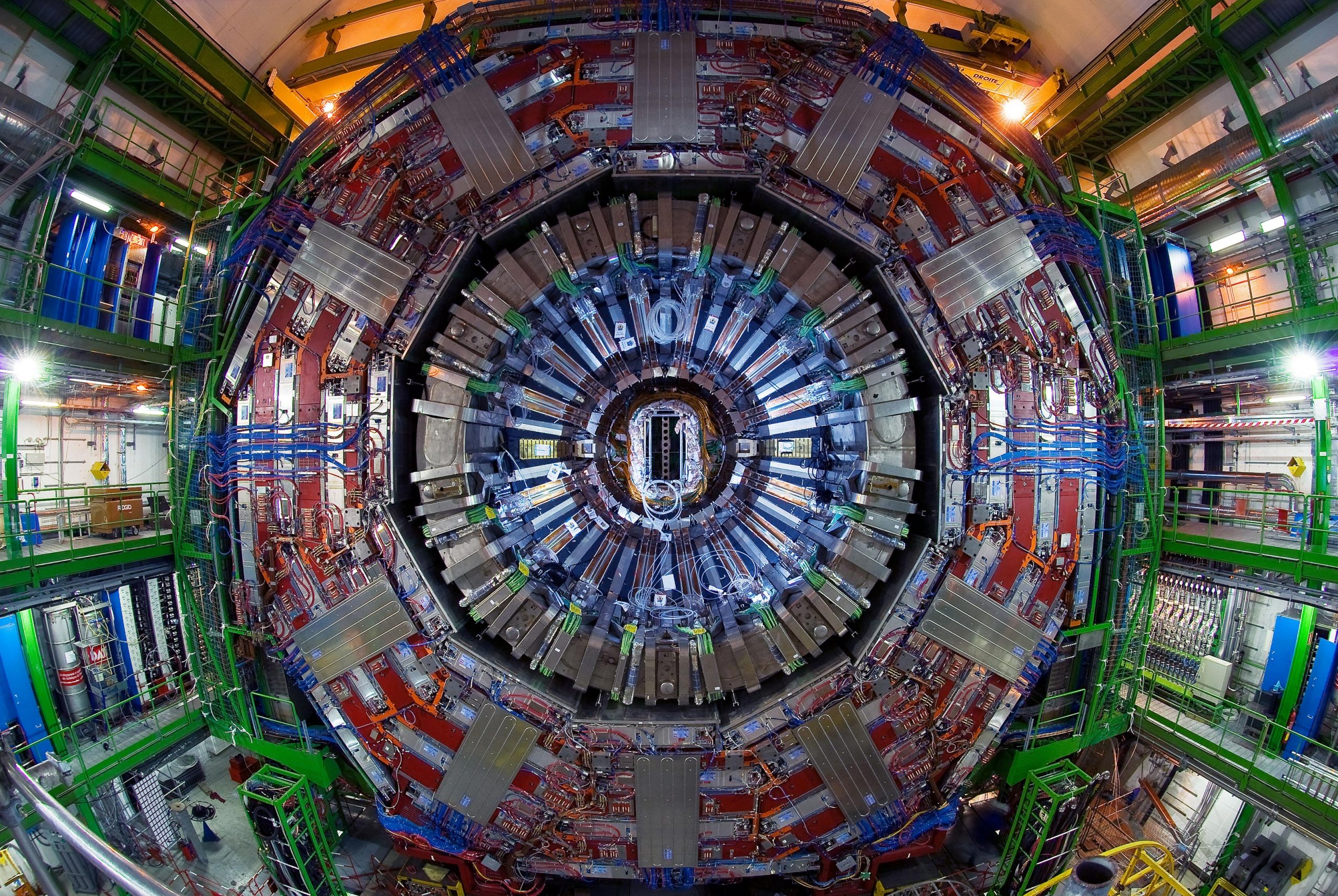 Large Hadron Collider Detects Evidence of a Rare Higgs Boson Process God Particle Decaying Into a Pair of Muons