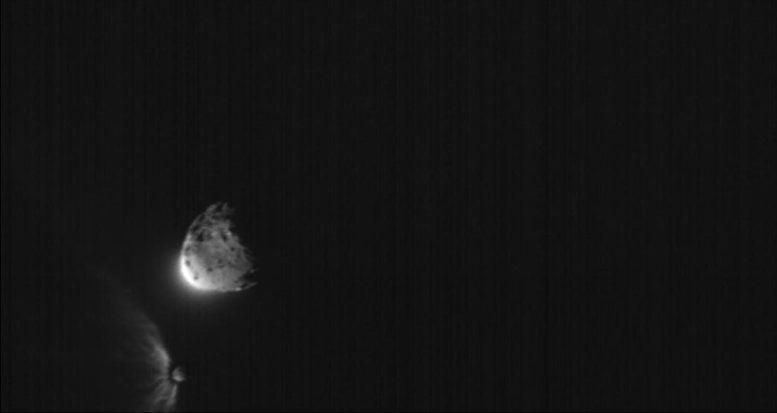 LICIACube After Closest Approach to Dimorphos Asteroid