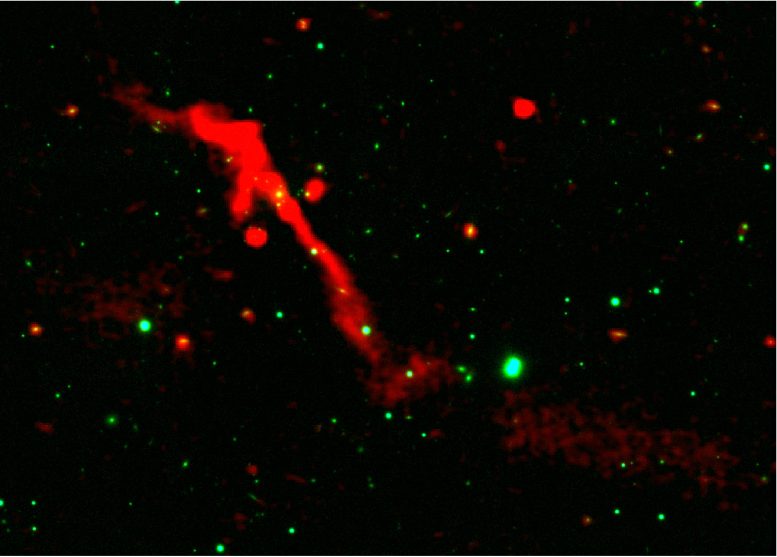 LOFAR Image of Restarted Jet in J1007+3540