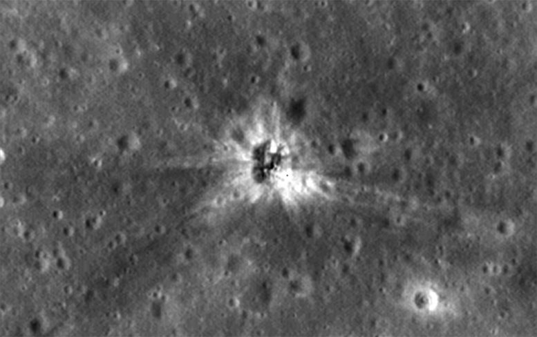 LRO Views Apollo 16 Booster Rocket Impact Site