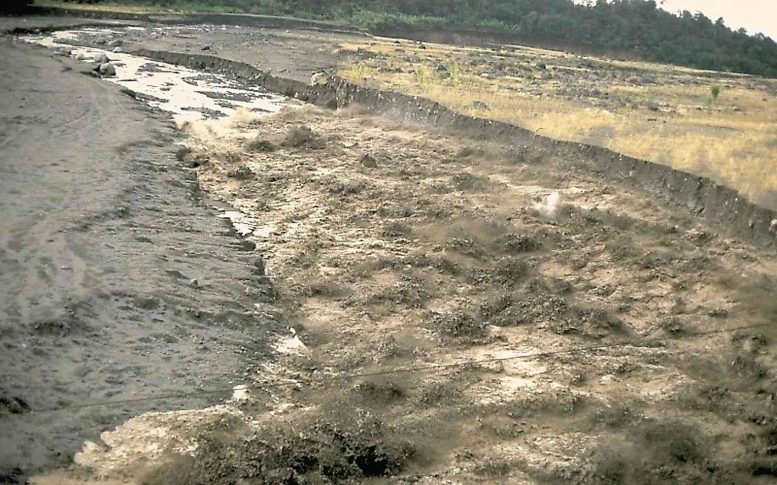 Lahar Flow Near Santa María Volcano
