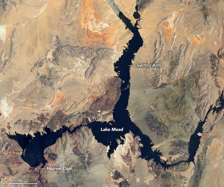 Lake Mead July 2000 Annotated