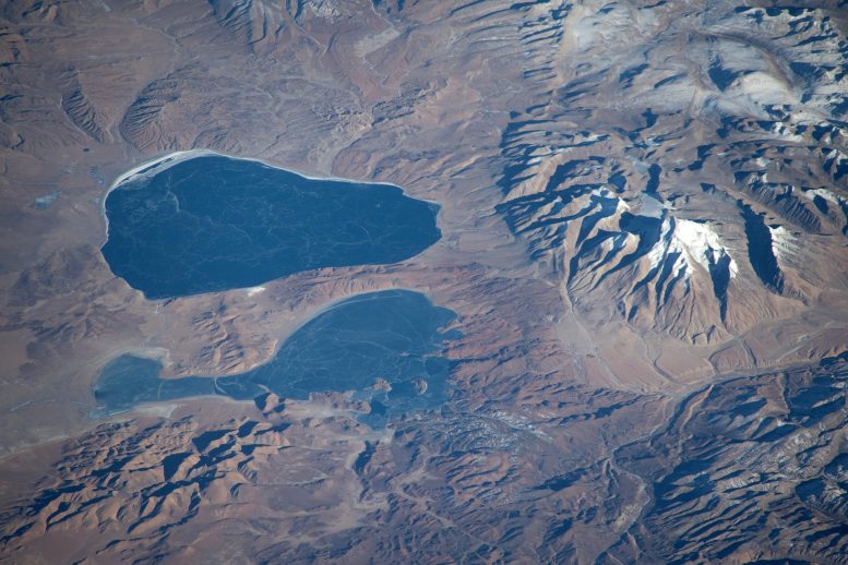 Lakes Mansarovar and Rakshastal From Space