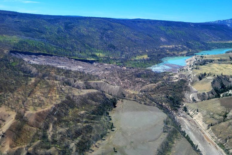 Tamy osuwiskowe na rzece Chilcotin