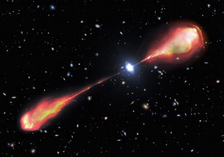 Largest Radio Jet in Early Universe