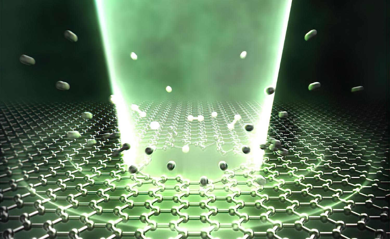 Bearbeitung von Graphen-Nanopartikeln mittels Femtosekundenlaser