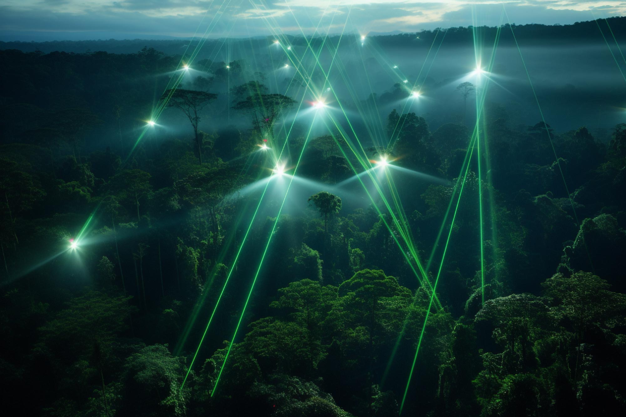 Lasers Measuring Rainforest
