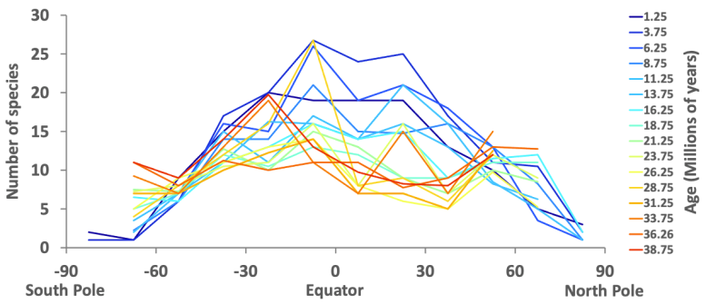 Latitudinal Diversity Through Time