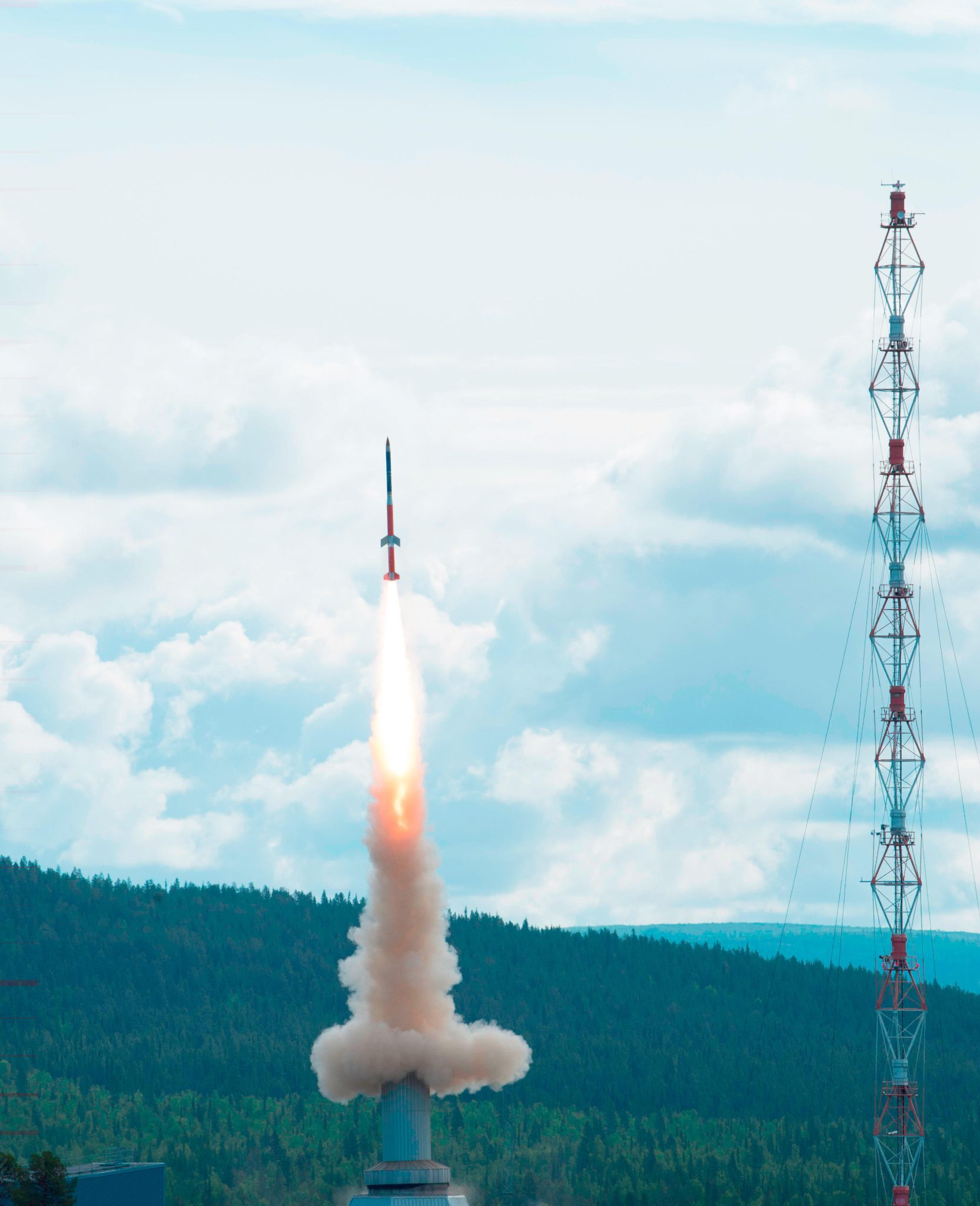 Launch of Rocket Carrying the Microgravity Experiment Module