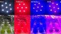 Led Illuminators Installed With Different Combinations of Red and Blue Light