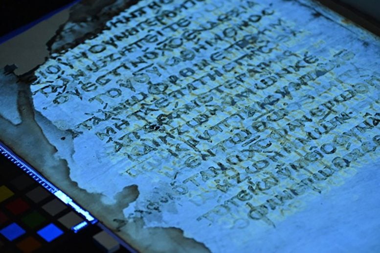 Letters of St Paul Manuscript Fragment With Faded Text