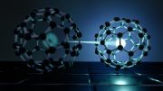 Light Exciting Electrons in Two Molecules of Organic Semiconductor Buckminsterfullerene