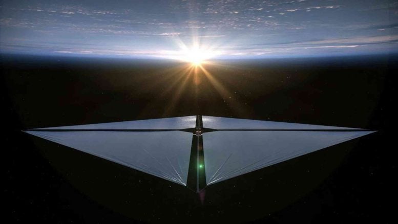 Light Sails Propeling Spacecraft