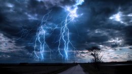 Lightning Over Road