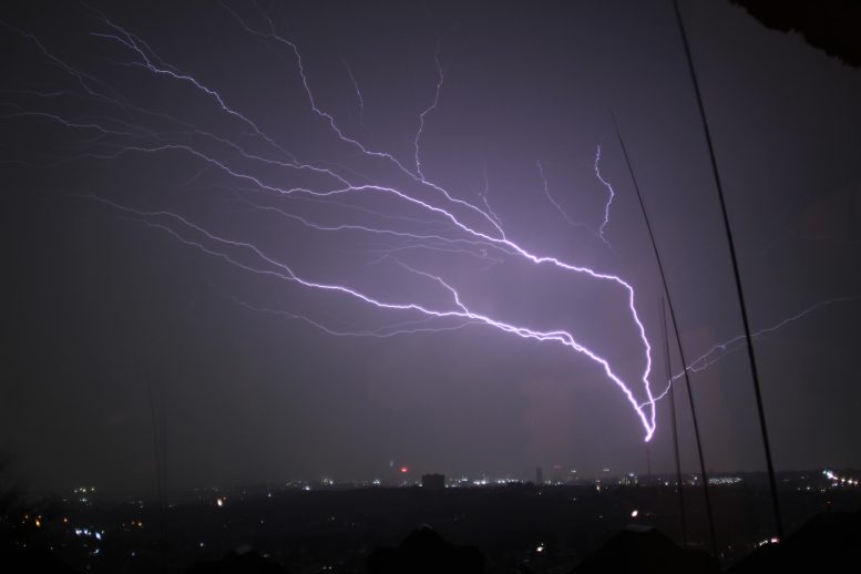 Lightning Striking Sentech Tower