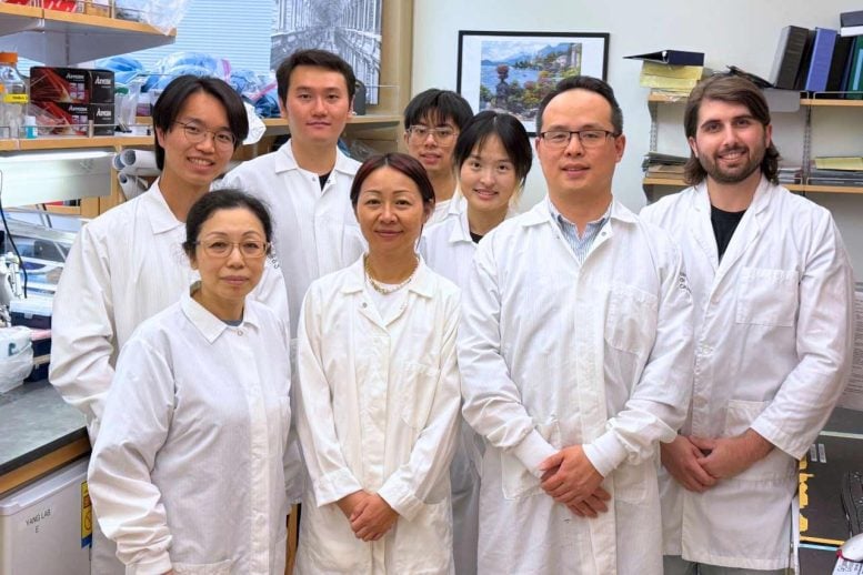 Lili Yang, Bo Li, and James Elsten Brown With Yang Lab