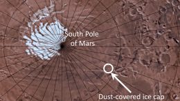Liquid Water Beneath Martian South Polar Cap