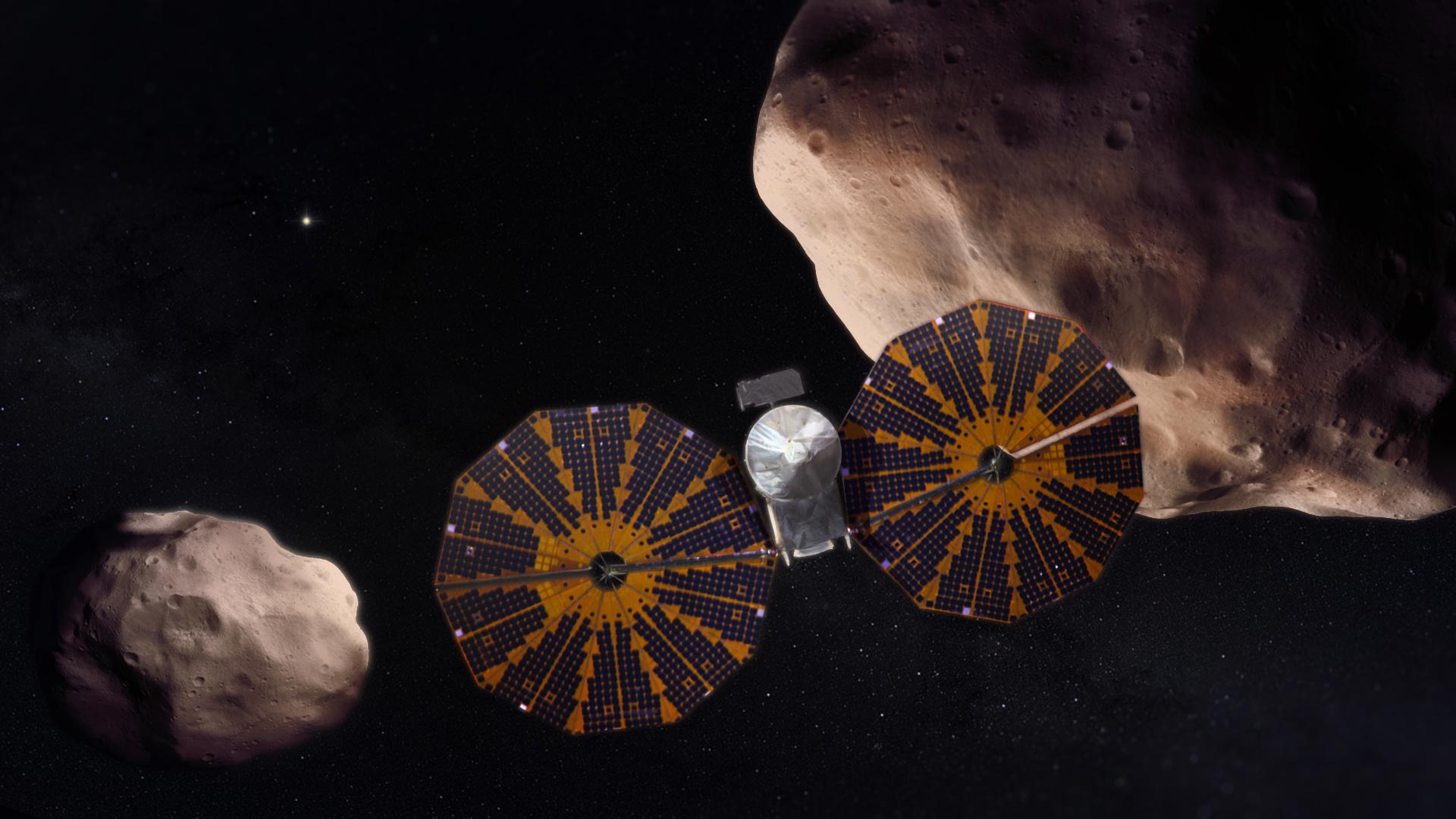 NASAのLucyチームによって小惑星Polymele周辺で発見された月