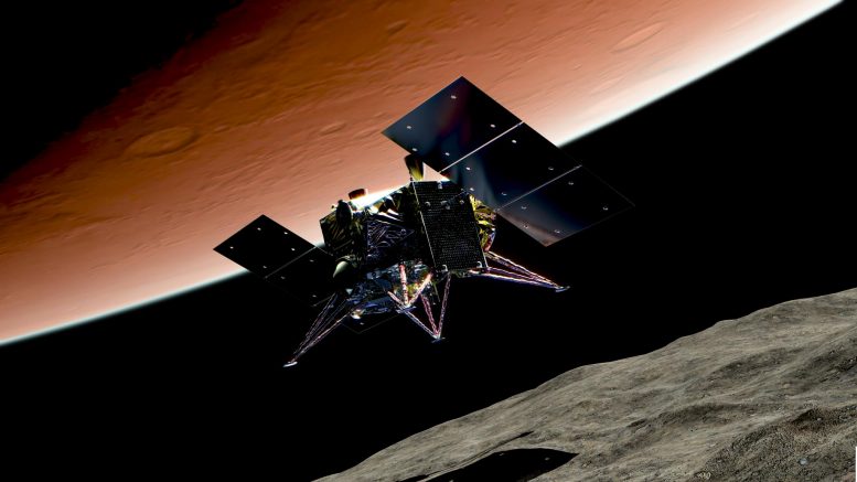 Tàu vũ trụ MMX hạ cánh xuống bề mặt của Phobos
