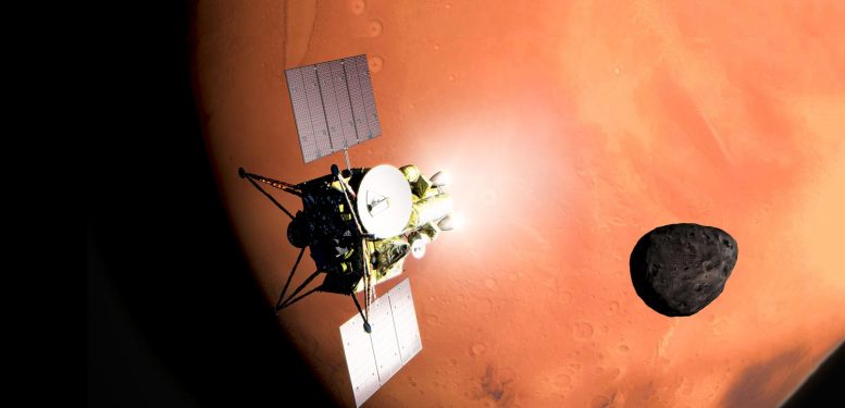 MMX Spacecraft Exploring Martian Moons