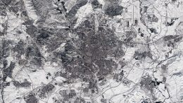 Madrid Snowbound Satellite Image