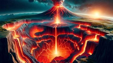 Magma Under Volcano Art Concept