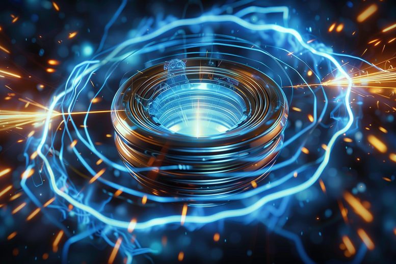 Magnetism Electricity Superconductivity Art Concept