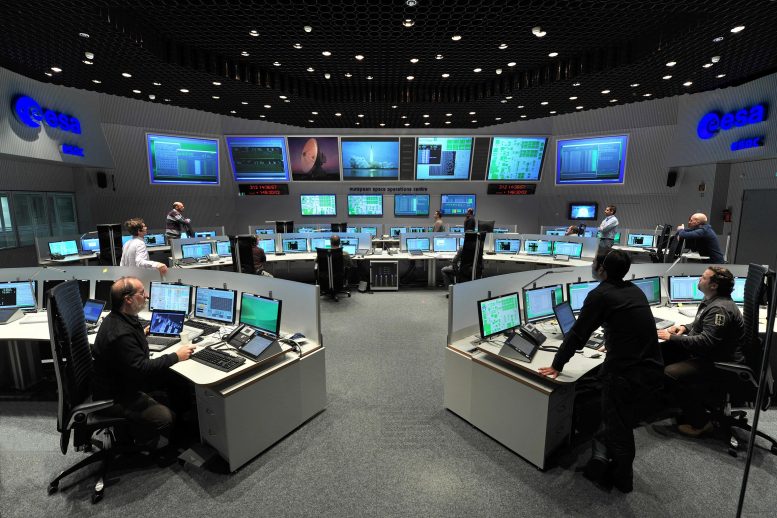 Main Control Room at ESA's Space Operations Center