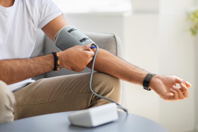 Male Patient Checking Blood Pressure