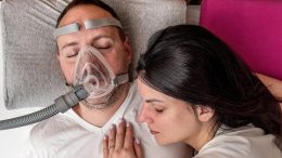 Man CPAP Machine Sleep Apnea