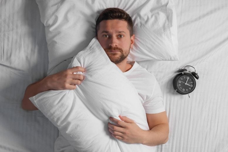 Man Pillow Alarm Clock Insomnia Sleeping Disorder
