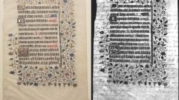 Manuscript on Parchment With Multiple Layers of Writing