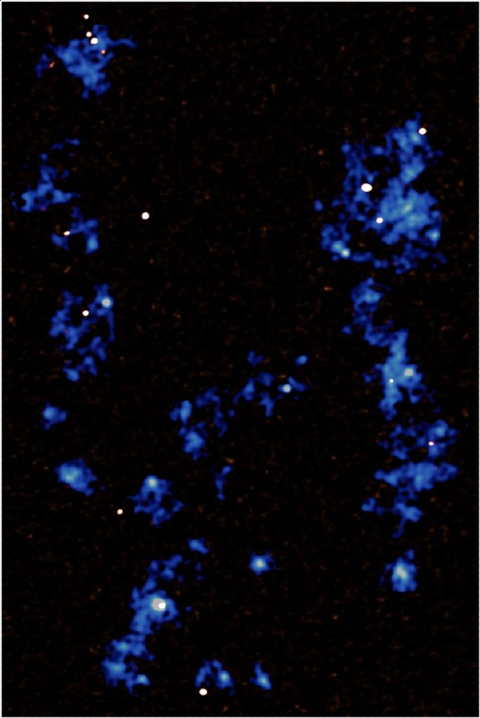Map Showing the Gas Filaments