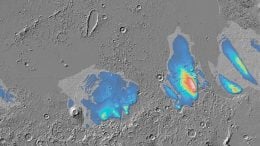 Map of Suspected Ice at Mars Equator