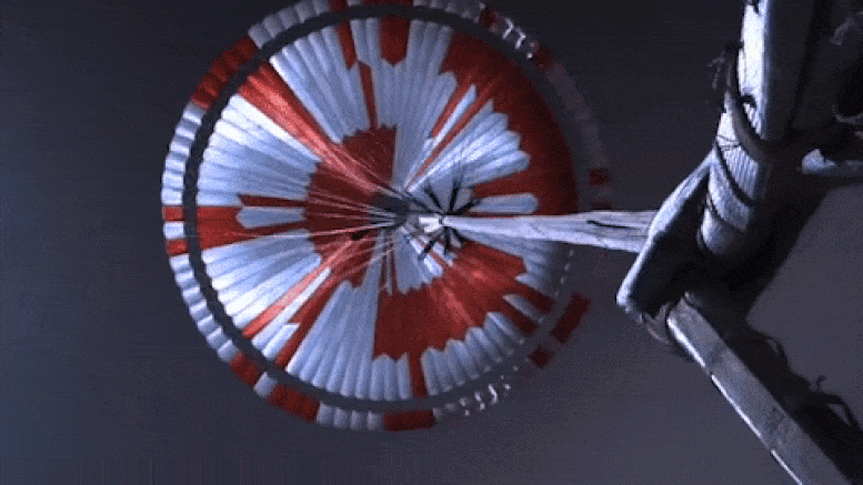 Mars 2020 Spacecraft Parachute Deployment