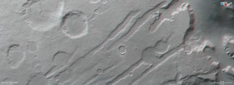 Mars Coloe Fossae 3D