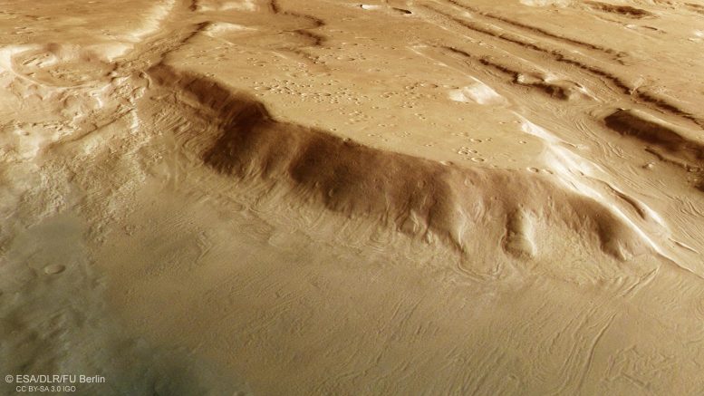 Mars Coloe Fossae Bird's Eye View