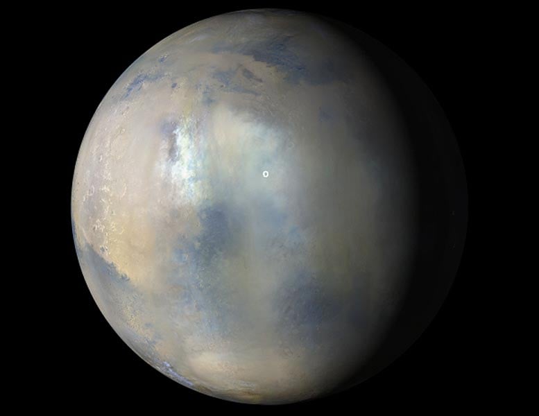 Mars Dust Storm and Jezero Crater