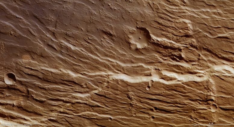 Mars Express Image Shows Chasms and Cliffs on Mars