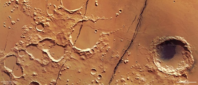 Mars Express Wiew of Cerberus Fossae