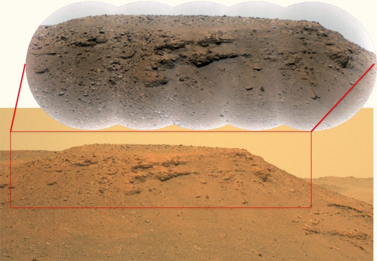 L'escarpement du delta du cratère de Mars Jezero