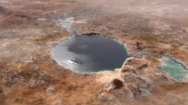 Mars Jezero Crater Lake