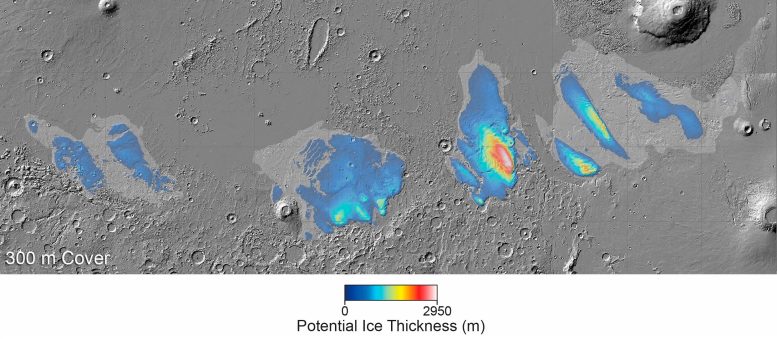 Mars Medusae Fossae Formation Location Annotated
